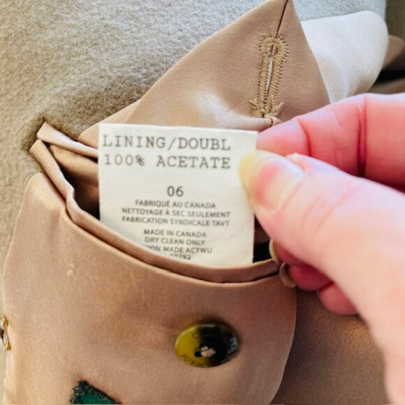 J. Press X Cardinal of Canada Wool MeltonTopcoat Overcoat Double Breasted 46L - Picture 10 of 13